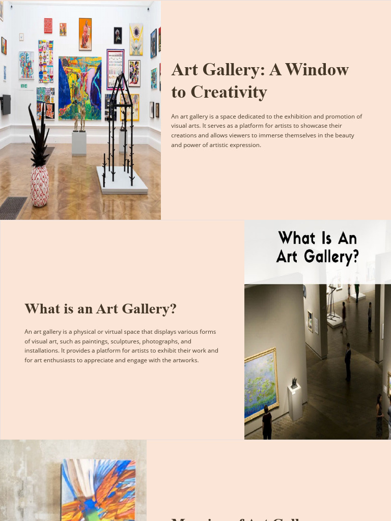 Art Gallery A Window To Creativity Pdf Installation Art Art Museum