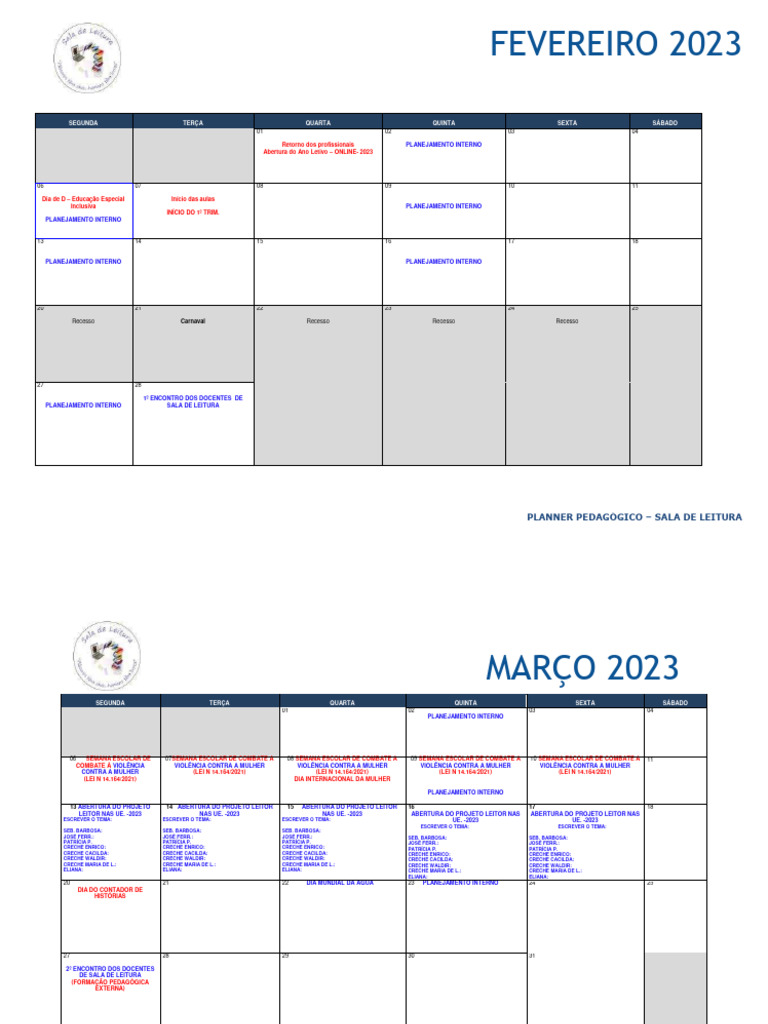 Planner Ped Sala de Leitura 2023 PDF