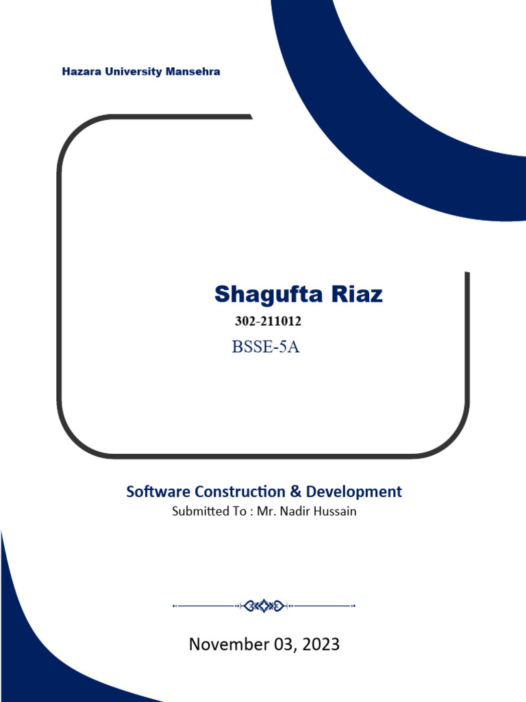 Assignment Cover Page Template | PDF