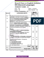 SEBA Board Class 10 English Syllabus