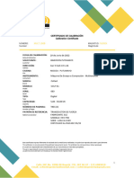 Certificado de Calibración Multiensayos Ingeocon Putumayo
