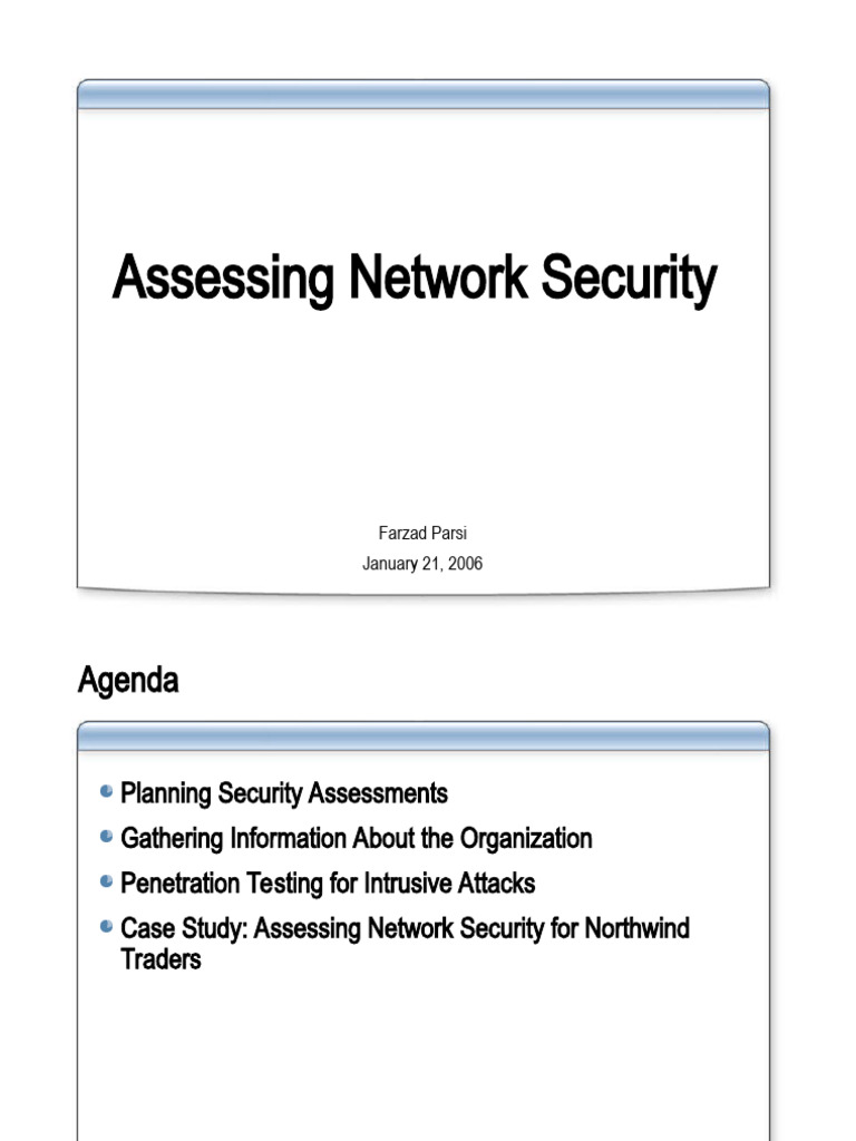Network Security Assessment Overview | PDF | Denial Of Service Attack ...