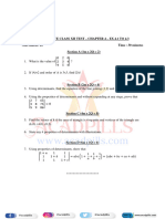 Class Xii Cumulative Class Test Math Ch-4