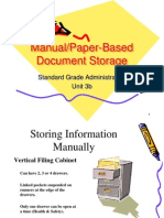 Manual/Paper-Based Document Storage: Standard Grade Administration Unit 3b