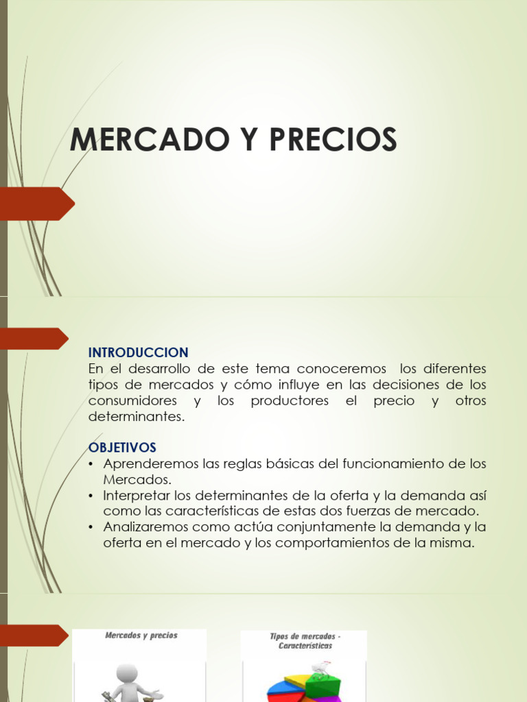 Tema 4 Mercado y Precios | PDF | Mercado (economía) | Oferta y demanda