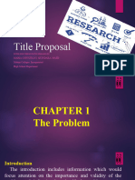 Parts of Title Proposal LESSON