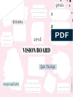 Free Vision Board Template Cute Pink by SaturdayGift