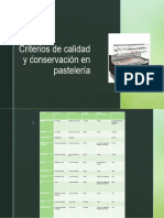 Conservación en Pastelería