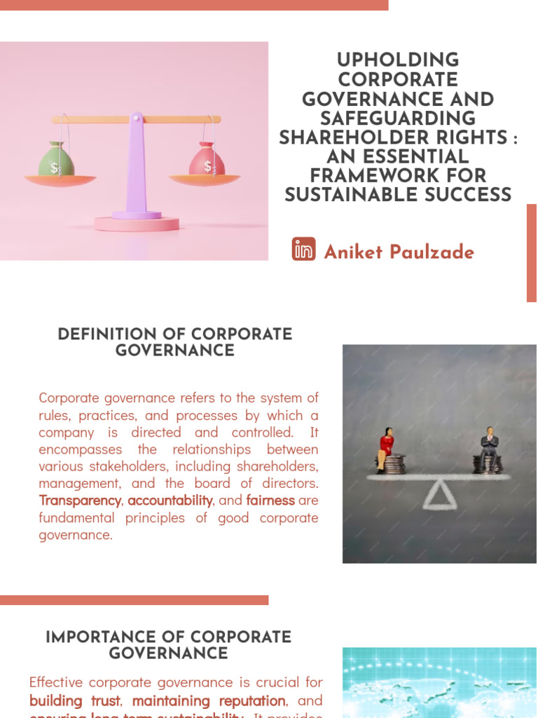 Corporate Governance & Shareholder Rights | PDF | Corporate Governance ...