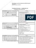 Calendário Dos Cursos Técnicos - Ano 2007