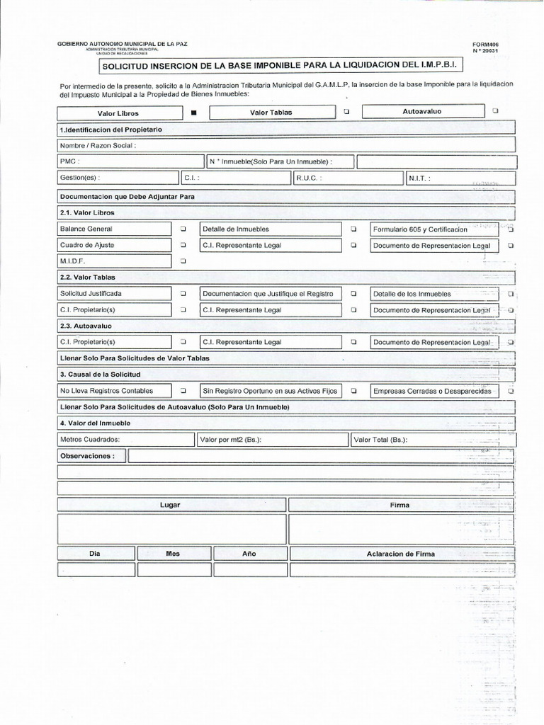 Requisitos para Pagos de Impuestos de Inmueble Alcaldia Municipal de La ...