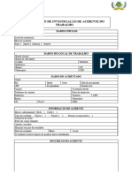 Formulario de Investigacao de Acidente e Quase Acidente