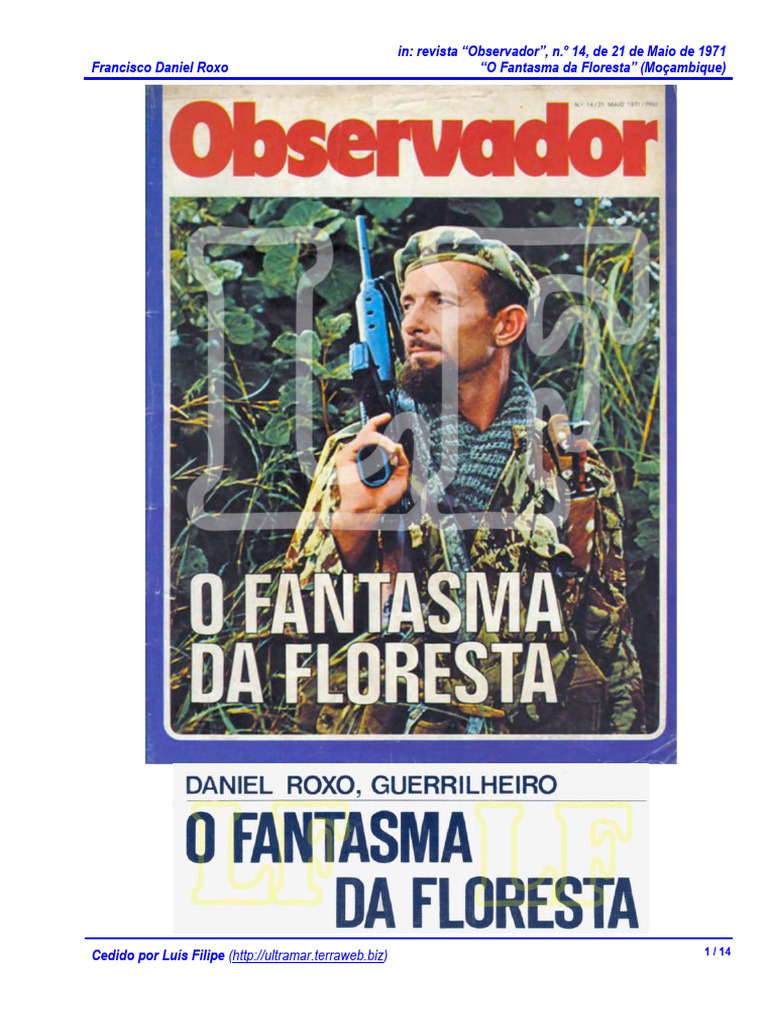 Observador O Fantasma Da Floresta Numero 14 Daniel Roxo PDF
