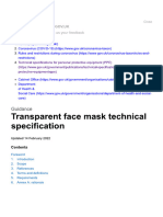 UK Transparent Face Mask Technical Specification 20220214