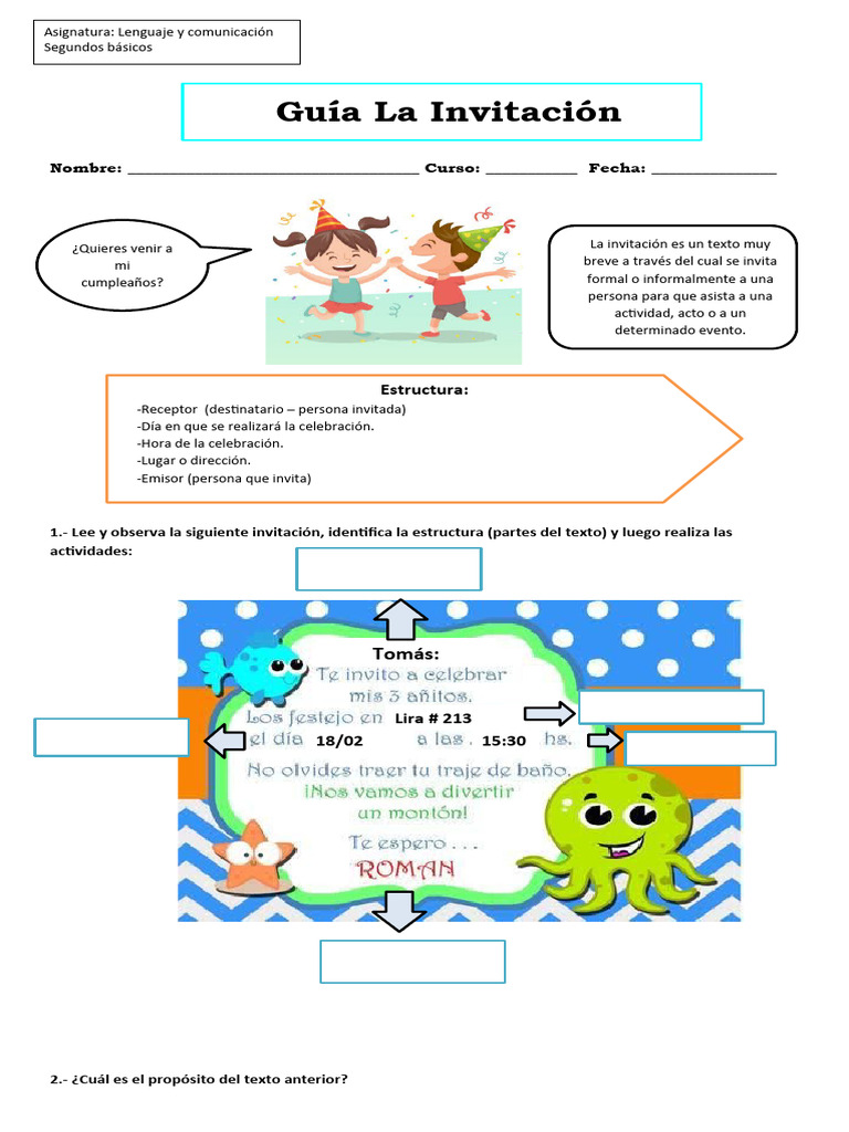 Guía Invitacion | PDF | Cumpleaños, image size:768x1024