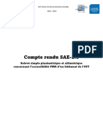 Compte Rendu SAE-2.3: Relevé Simple Planimétrique Et Altimétrique Concernant L'accessibilité PMR D'un Bâtiment de l'IUT