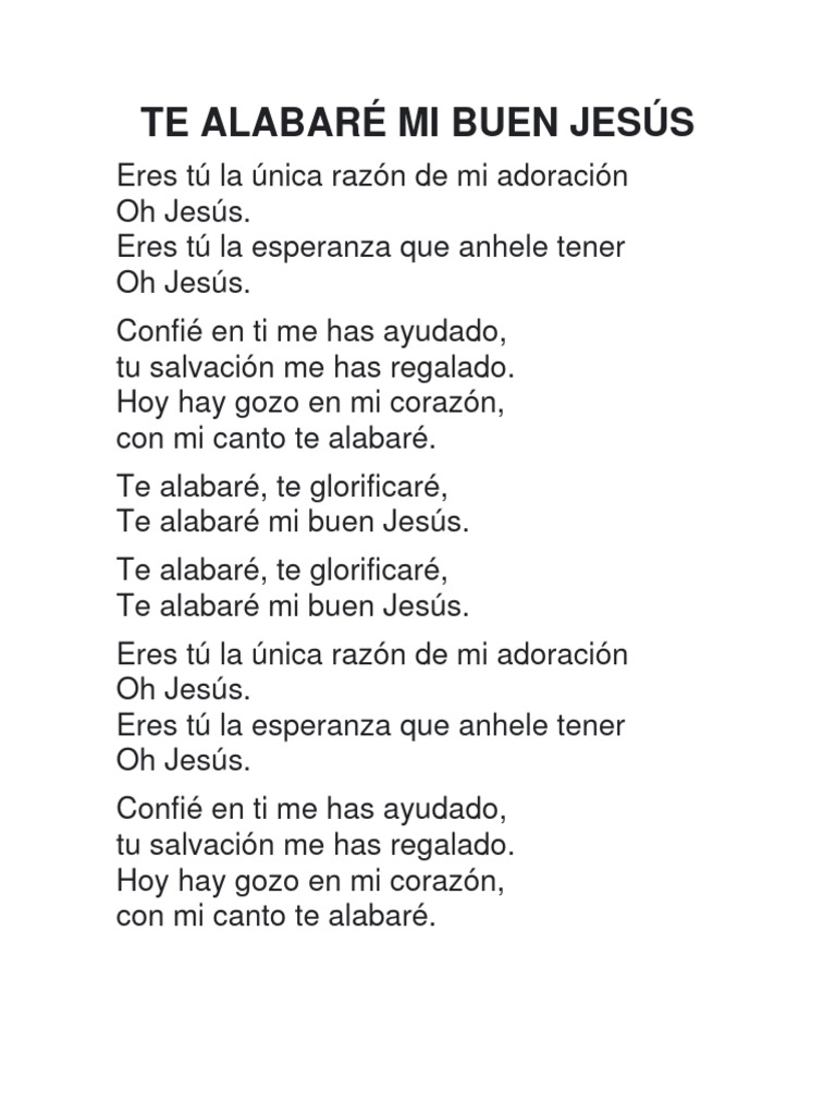 Lectura - Letra Canciones 03 Mayo | PDF | Cristo (título) | Jesús