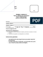 Prueba 6 de Matematica Unidad 2 Tema 4 y 5