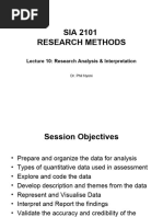 SIA 2101 - Lecture 10 - Research Analysis