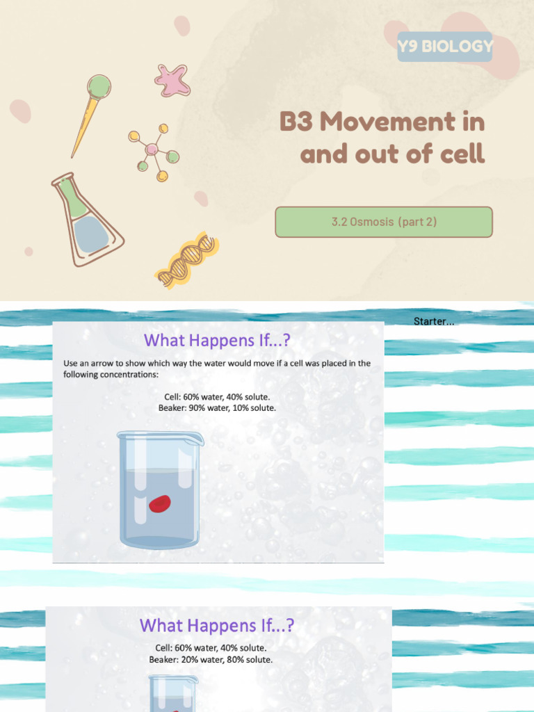 B3.2b Osmosis | PDF | Osmosis | Cell Biology