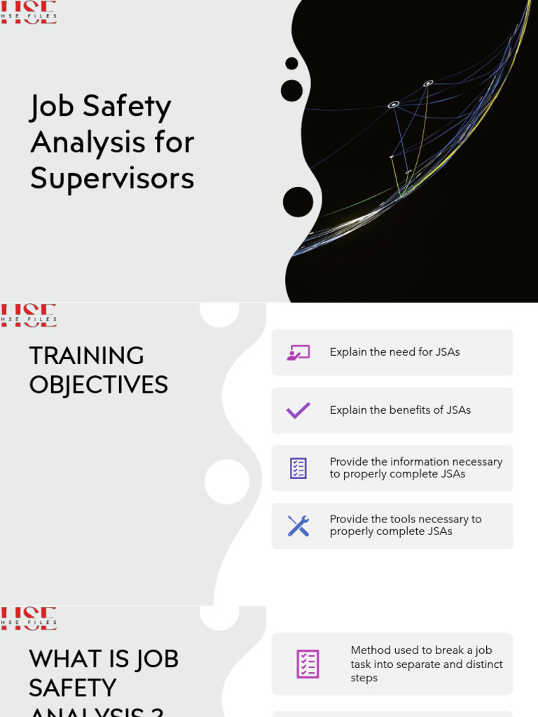 Job Safety Analysis Training Guide | PDF | Hazards | Working Conditions