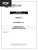 Geography p1 Gr11 Memo Nov2019 - Eng D