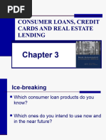 CHAP - 3 - Consumer Loans, Credit Cards and Real Estate Lending