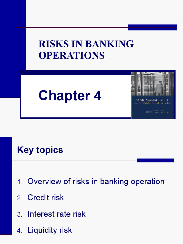 Chap 4 Risks In Banking Operations Pdf Market Liquidity