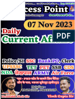 07 Novmber 2023 Current Affairs