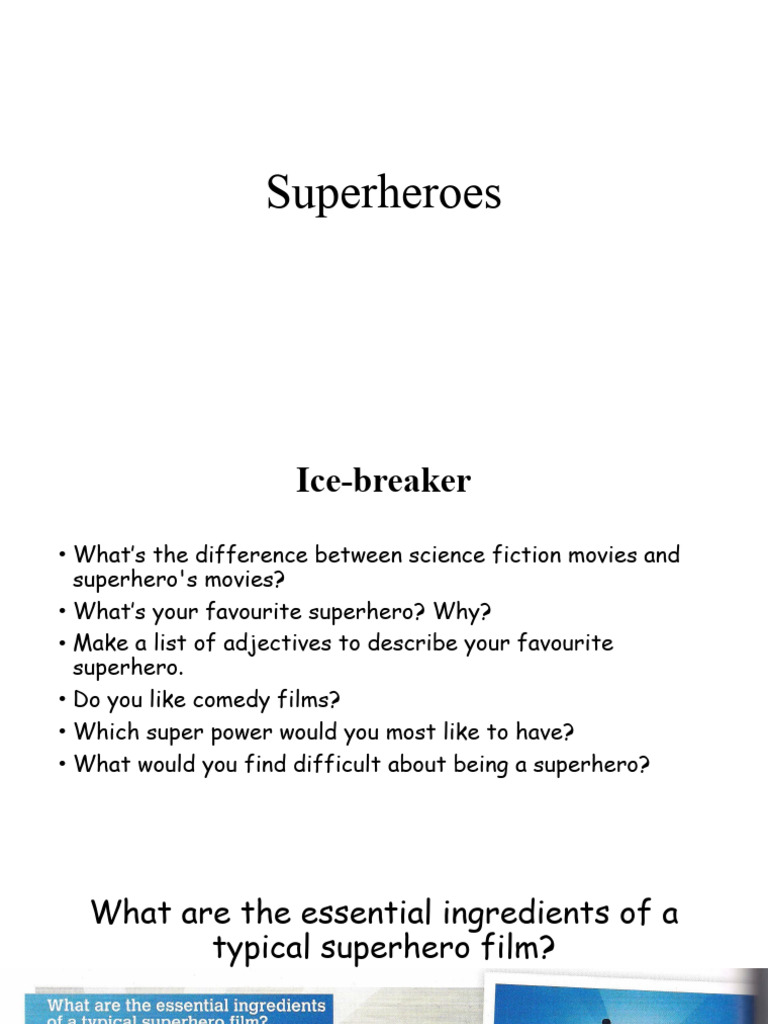Superheroes PDF