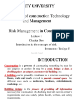 Chapter One Risk Management