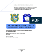 Vicisitudes Que Afectan A La Aplicación de Los Tratados