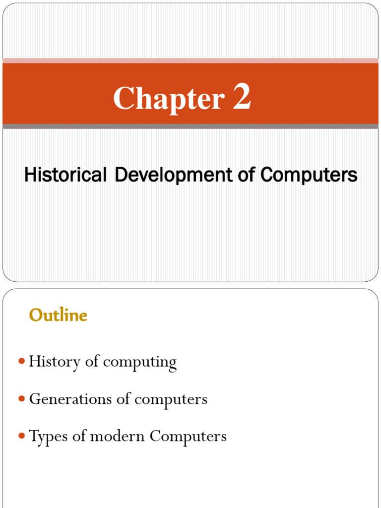 Chapter 2 Historical Development of Computers PDF