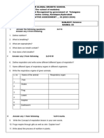 Class 7 FA - 3 Question Paper