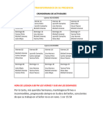 CRONOGRAMA DE ACTIVIDADES Bimestral