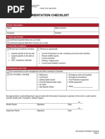 Site Specific Orientation Template