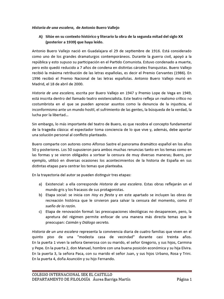 Historia de Una Escalera PDF