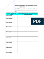 Tarea de La Constitución Política de Los Estados Unidos Mexicanos