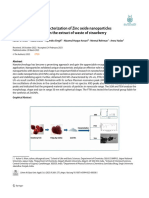 Biosynthesis, and Characterization of Zinc Oxide Nanoparticles (Znonps) Obtained From The Extract of Waste of Strawberry