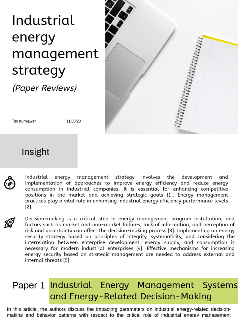 Industrial Energy Management Strategies | PDF | Energy Management ...