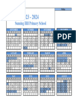 School Holiday Calender 2023 2024