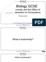 Flashcards - 7.3 Biodiversity and The Effect of Human Interaction On Ecosystems - AQA Biology GCSE