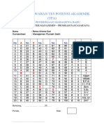 Lembar Jawaban Tpa-2