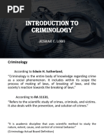 Introduction To Criminology Jesmar Lobo