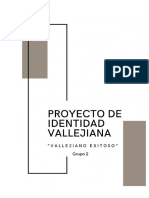 Esquema Informe I - Proyecto Identidad Vallejiana