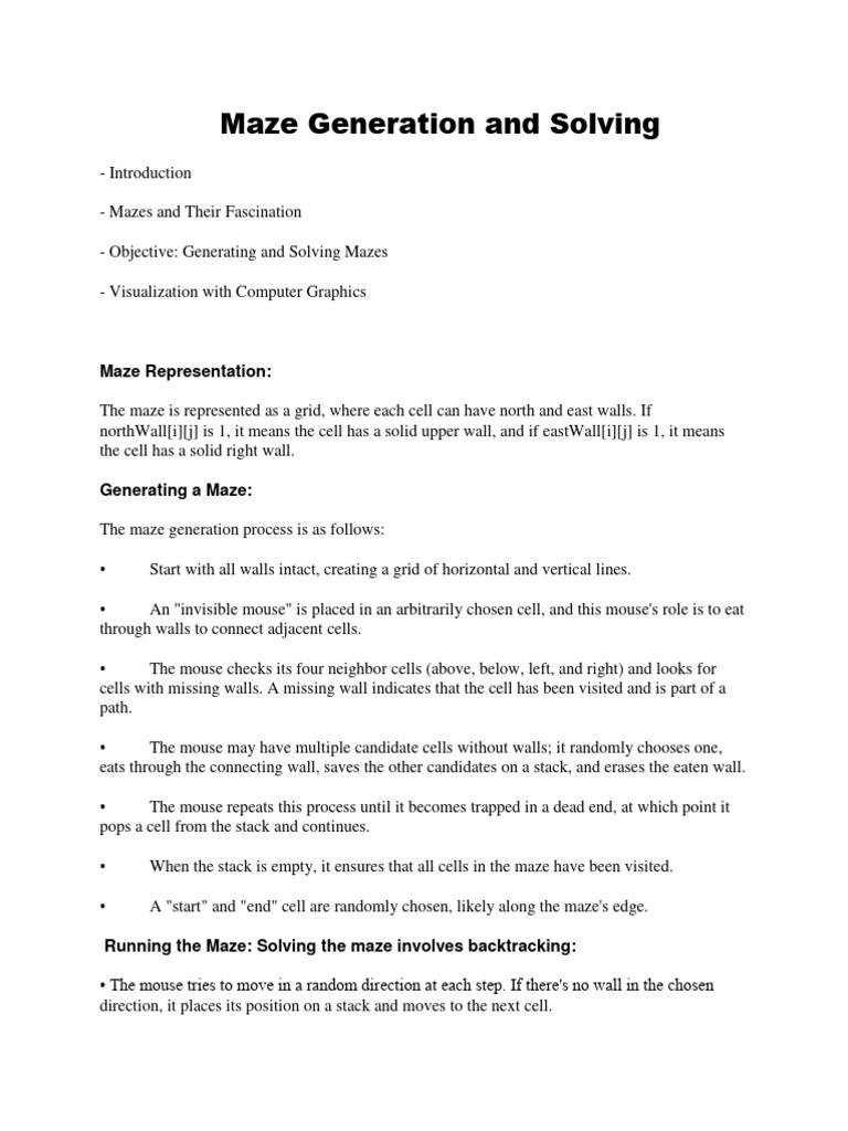 Maze Pdf