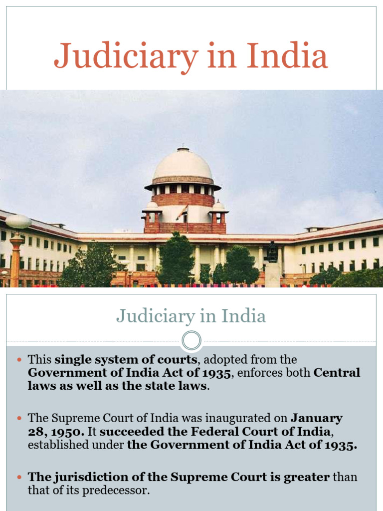 Overview of India's Judiciary System | PDF | Supreme Court Of India ...