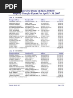 Erie County PA Property Transfers - April 2007