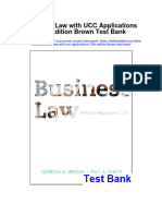 Business Law With Ucc Applications 13th Edition Brown Test Bank