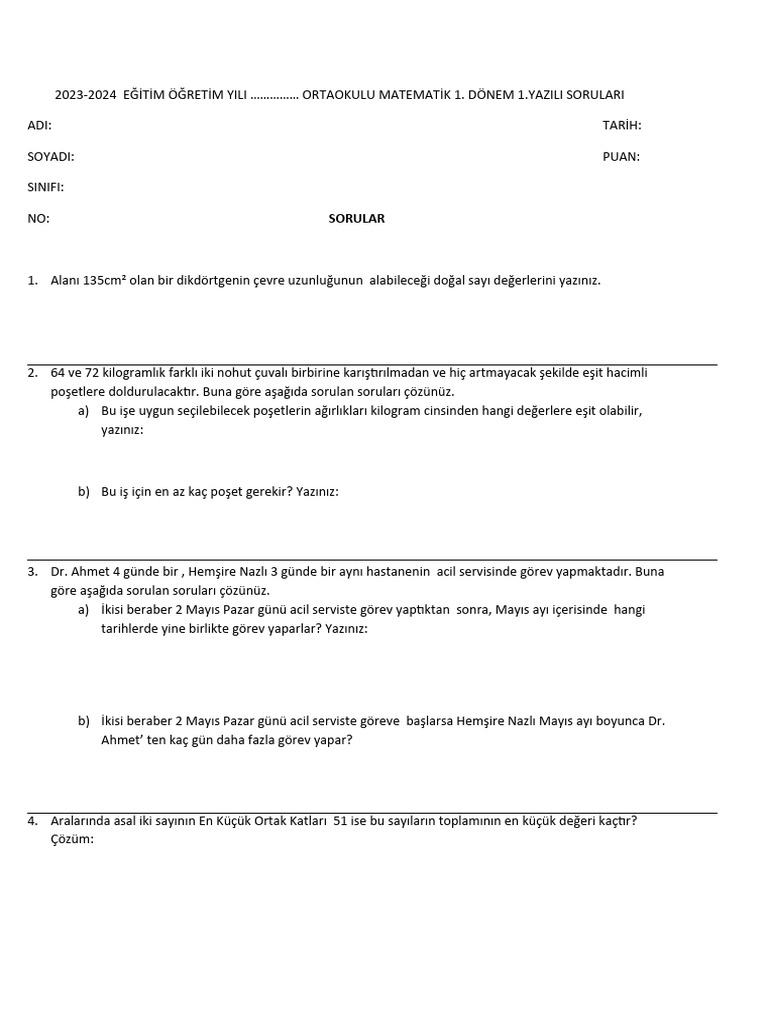 Sorular | PDF